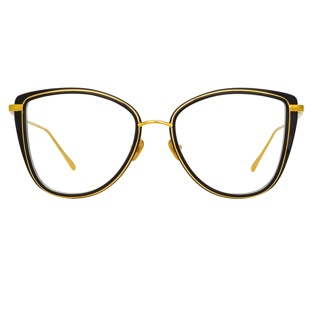 Angelica Cat Eye Glasses in Black frame by LINDA FARROW – LINDA FARROW  (INT'L)