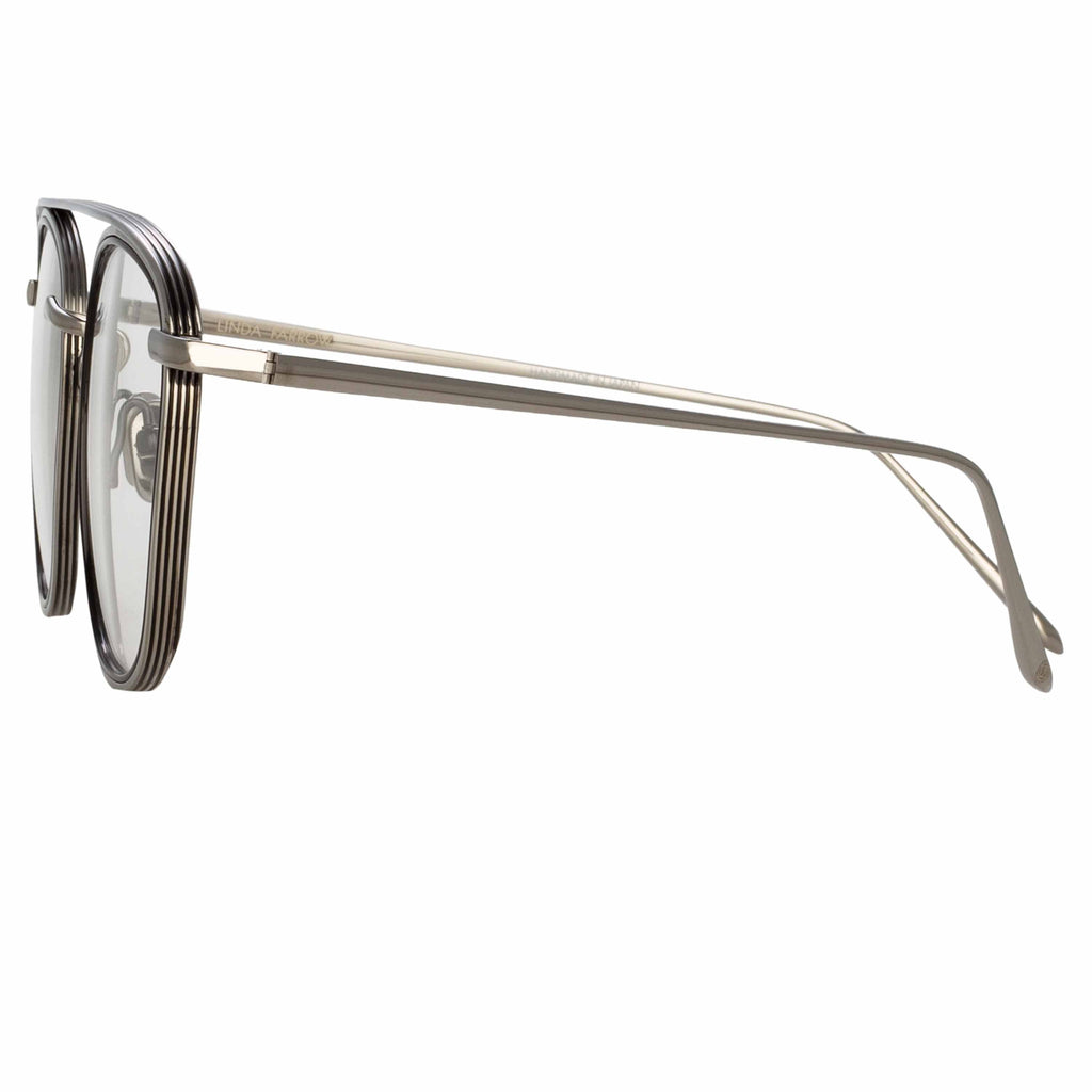 Brooks Aviator Sunglasses in White Gold frame by LINDA FARROW – LINDA  FARROW (INT'L)