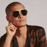 Abel Aviator Sunglasses in Tortoiseshell (Men's)