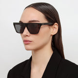 The Attico Erin Flat Top Sunglasses in Black