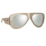 The Attico Edie Aviator Sunglasses in Silver