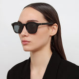 The Attico Haynes D-Frame Sunglasses in Black