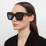 The Attico Selma D-Frame Sunglasses in Black