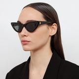 The Attico Dora D-Frame Sunglasses in Black