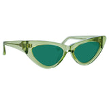 The Attico Dora Cat Eye Sunglasses in Lime