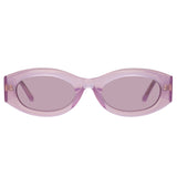 The Attico Berta Oval Sunglasses in Pink