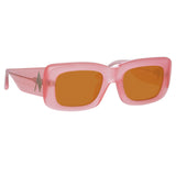 The Attico Marfa Rectangular Sunglasses in Pink