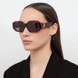 Blake Angular Sunglasses in Tortoiseshell