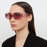 Blake Angular Sunglasses in Pink