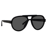 The Attico Jurgen Aviator Sunglasses in Black