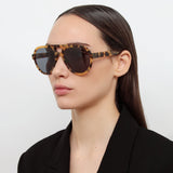 The Attico Jurgen Aviator Sunglasses in Tortoiseshell