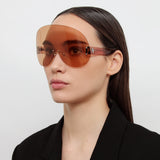 The Attico Karl Oversize Sunglasses in Peach