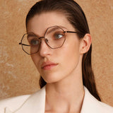 Lianas Hexagon Optical Frame in Metallic Brown