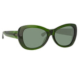 Dries Van Noten 195 Round Sunglasses in Green