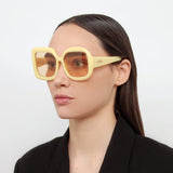 Carre Rond Square Sunglasses in Pear Sorbet by Jacquemus