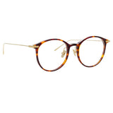 Linda Farrow Linear Gray C3 Oval Optical Frame