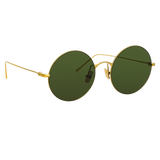 Zaha Round Sunglasses in Yellow Gold