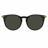 Ellis Oval Sunglasses in Black