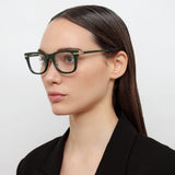 Portico Optical D-Frame in Forest Green (Asian Fit)