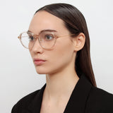 Pearce Oval Optical Frame in Ash (Asian Fit)