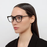 Cove Optical D-Frame in Black and Matt Nickel (Asian Fit)