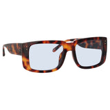 Men's Morrison Rectangular Sunglasses in Tortoiseshell and Blue