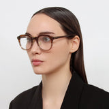 Fletcher Angular Optical Frame in Caramel Horn