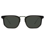Saul D-Frame Sunglasses in Black and Nickel