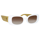 Lola Rectangular Sunglasses in White