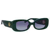 Lola Rectangular Sunglasses in Green