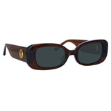 Lola Rectangular Sunglasses in Brown