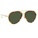 Abel Aviator Sunglasses in Tortoiseshell