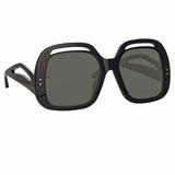 Renata Oversized Sunglasses in Black