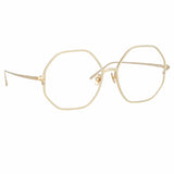 Leif Oversized Optical Frame in Light Gold and Cream