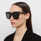 The Freya | Square Sunglasses in Black