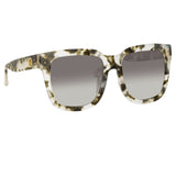 Freya D-Frame Sunglasses in Black and Grey Tortoiseshell