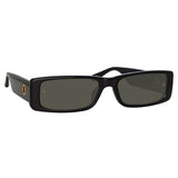 Dania Rectangular Sunglasses in Black