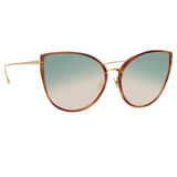 Silvie Cat Eye Sunglasses in Horn