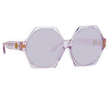 Bora Hexagon Sunglasses in Lilac