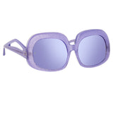 Lea Oversized Sunglasses in Purple