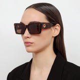 Nieve Rectangular Sunglasses in Tortoiseshell