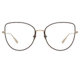 Eloise Cat Eye Optical Frame in Light Gold