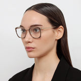 Milo Square Optical Frame in Light Gold