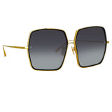 Camaro Oversized Sunglasses in Yellow Gold