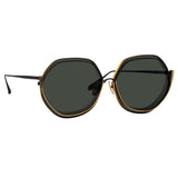 Aspen Hexagon Sunglasses in Matt Nickel