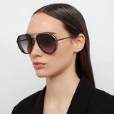 Dimitri Aviator Sunglasses in Matt Nickel