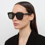 Edson D-Frame Sunglasses in Black