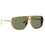 Enzo Aviator Sunglasses in Yellow Gold