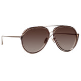 Men's Francisco Aviator Sunglasses in Light Gold