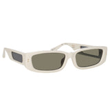 Talita Rectangular Sunglasses in White